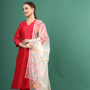 ชุดคุर्ติสแบบ Anarkali ผ้าฝ้ายแท้คุณภาพพรีเมียมสำหรับผู้หญิง แบรนด์ Rama Kurtis เหมาะสำหรับงานปาร์ตี้และงานเทศกาล จากรัฐราชสถาน มีสินค้าพร้อมส่ง ขายส่ง - Product Image 1