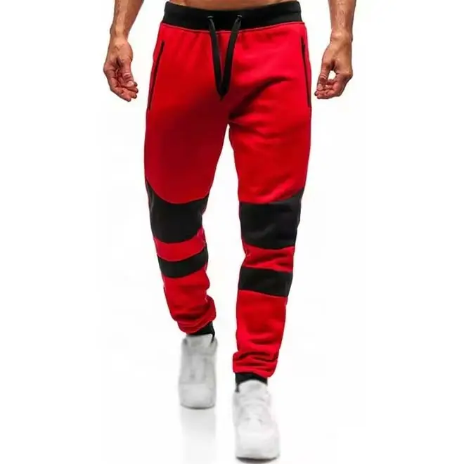 Pantaloni della tuta Patchwork con Logo personalizzato all'ingrosso pantaloni Casual alla moda pantaloni Hip Hop pantaloni con tasche per gli uomini intrecciati a vita alta