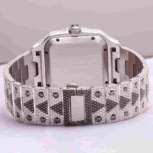 Reloj de Diamantes Moissanite Totalmente Cubierto de Diamantes, Dos Tonos, para Hombre, Mejor Calidad, Precio al por Mayor - Product Image 2