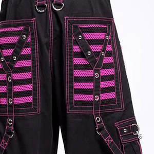 Men's Gothic Black Cotton Pink <b>Mesh</b> Baggy Goth Jeans Punk <b>Skirt</b> Pant Trouser Convertible 2026 - Product Image 5