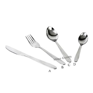 El juego de utensilios de acero inoxidable al por mayor para comidas familiares incluye tenedores, cuchillos y cucharas disponibles a un precio razonable - Product Image 3