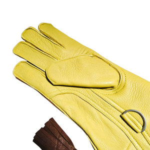 Les gants sont confortables et durables. Le cuir de vachette véritable ne devient pas nous offrons des gantelets de fauconnerie à manchette complète qui - Product Image 5