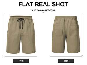 Vêtements de sport Shorts d'été pour hommes Coupe ajustée Décontracté Respirant Shorts de sport Fitness Coton Shorts de course Design personnalisé pour hommes - Product Image 2