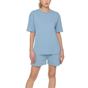 Ensemble 2 pièces été femme : T-shirt et short 100% coton, vêtements d'été sur mesure avec logo pour femme 2026 - Product Image 2