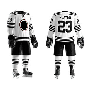 High Quality Custom Designed <b>Men's</b> Ice Hockey Sports Wear Set Best OEM Uniform Team Name Print Embroidery Technique Adults - Product Image 3