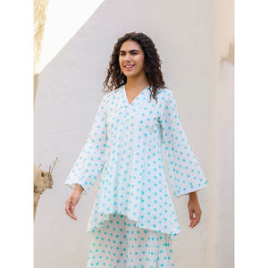 เสื้อคุร์ตาผ้าฝ้ายลายจุด Aarna - Product Image 6