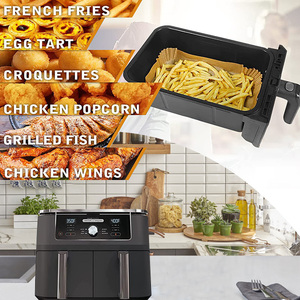 Revêtement en papier jetable pour friteuse rectangulaire Compatible avec <span class=keywords><strong>Ninja</strong></span> <span class=keywords><strong>foodi</strong></span> Dual Air Fryer Toaster Oven - Product Image 4