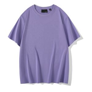 Camiseta de Mujer, Cuello Redondo, Manga Corta, Corte Holgado, Color Rosa, 100% Algodón Jersey, Color Sólido, Casual, Primavera Verano, Transpirable, 180g, Personalizable - Product Image 3