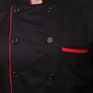 Manteau de Chef pour hommes et femmes manteau de Chef à manches longues Poly coton unisexe robe de Chef pour cuisiner survêtements respirants coupe personnalisée - Product Image 1