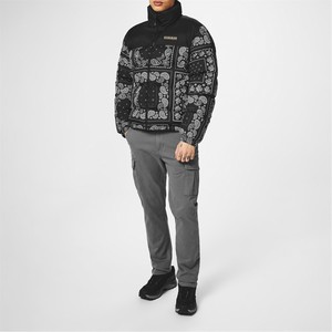 Veste bouffante de luxe ultra-chaude pour hommes fermeture à glissière avec bouton décoration Logo personnalisé étanche à la neige grande taille manteaux en coton - Product Image 2