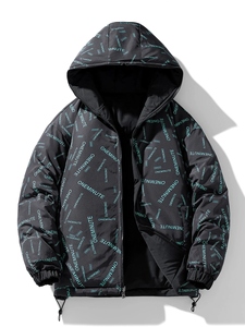 Chaqueta acolchada ligera para hombre, abrigo acolchado cálido, costuras duraderas, ropa de invierno para exteriores, resistente al viento e impermeable, personalizada - Product Image 2