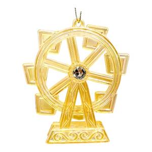 Creativo Navidad Año Nuevo Feliz Navidad Decoración colgante Claro Amarillo Azul Púrpura Irrid Plateado Acrílico Noria Ornamento - Product Image 5