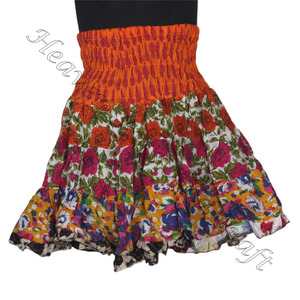 New Exclusive Bohemian Gypsy Mini Skirt Hippie <b>Fairy</b> Festival Goa Party Mini Patch Work Skirt Boho Style Women Cotton Patch Work - Product Image 1