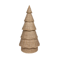 Vente en gros de décorations de Noël pour grand arbre de Noël en rotin rustique écologique pour la maison hôtel restaurant du Vietnam