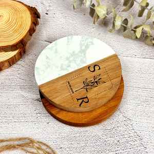 High Quality Epoxy <b>Glitter</b> Resin and Stone Coaster Set, Handmade <b>Drink</b> Mats <b>for</b> Wedding Return Gifts and Elegant Home Decoration - Product Image 3