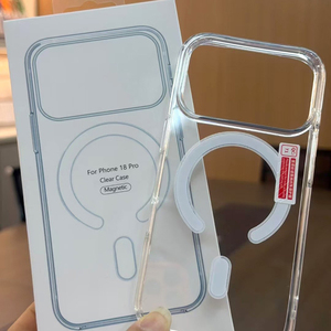 Transparent Magnetic Phone Case for <b>iPhone</b> Clear TPU PC Protective Cover with Ring <b>Holder</b> - Product Image 1