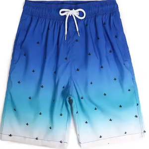 Pantalones cortos de playa de surf de verano personalizados de secado rápido 100% algodón nuevo diseño con patrón de leopardo - Product Image 1