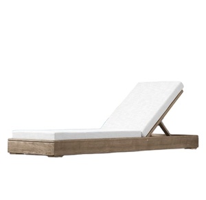 Muebles de exterior de alta calidad, muebles de madera maciza de teca duradera, larga duración, sofá seccional moderno Natural - Product Image 1