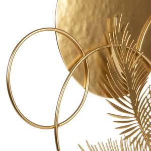 Artisanat contemporain en métal doré Feuilles circulaires modernes Tenture murale Design rond élégant par WB INC Inde pour les mariages - Product Image 3