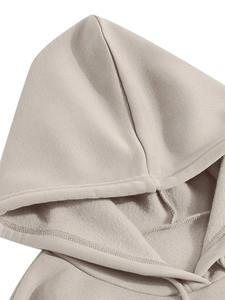 Hombres en blanco de varios colores de alta calidad 100% algodón 420 Gsm suéter pesado hombres Sudadera con capucha de gran tamaño polar sin cuerda - Product Image 3