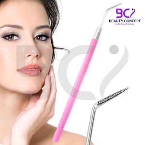 Nouvel arrivage : Outil de séparation des cils en acier inoxydable rose, le plus vendu, forme courbée, 2-en-1 pour lifting et teinture temporaire longue durée - Product Image 3