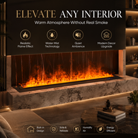 Cheminée électrique décorative d'intérieur moderne avec effet de flamme et télécommande, idéale pour les chambres, les salons, les hôtels et les appartements