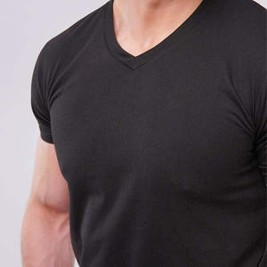 Camiseta Personalizada para Hombre, Cuello en V, Corte Holgado, Algodón Grueso de 190 GSM, Estilo Urbano, Básica, Informal, Verano, Proveedor Mayorista OEM - Product Image 2