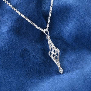 Compre Collares con Colgantes de Plata de Ley 925 para Hombres y Niños, Diseño Geométrico Moderno, Chapado en Rodio, Oro de 18k, Circonita, Diamantes, Perlas - Product Image 2