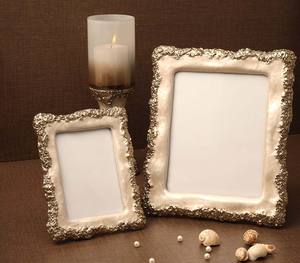 Ensemble de 2 cadres support table hôtel salon cadre Photo mur métal et verre pour décoration murale métal couleur or - Product Image 4