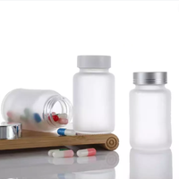 Logo personnalisé 100cc PET sérigraphie bouteilles de capsules de supplément vitaminique vides bouteille de pilules en plastique cylindrique pour la médecine