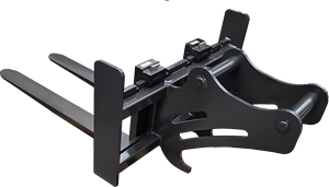 Robust Excavator Fork <b>Attachment</b> High Strength Adjustable Forks for Site Material and Pipe Handling - Product Image 2