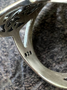 Anillo de mariposa de estilo Vintage para mujer, Plata de Ley 925 sólida, acabado en rodio oxidado grande, Material de acero inoxidable a la moda - Product Image 2