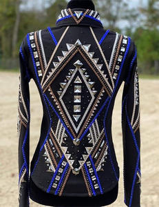 Chaqueta clásica occidental para espectáculo para mujer, abrigo de equitación ligero ecológico de secado rápido para Rodeo Horse Show Professional - Product Image 3