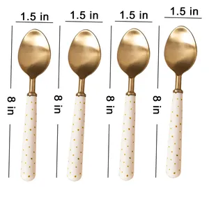 Ensemble de couverts de luxe en métal en acier inoxydable de haute qualité pour votre maison et votre restaurant ensemble de 4 couverts - Product Image 4