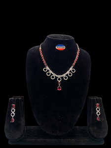 Conjunto de joyas Premium AD Party Wear para mujer, collar y pendientes brillantes para bodas y celebraciones - Product Image 6