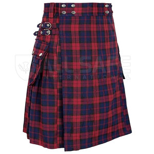 Kilt Utilitario Moderno para Hombre, Paneles Sólidos, Bolsillos de Carga, Cintura Ajustable, Color Personalizado de Alta Calidad, Venta Al por Mayor, Novedad - Product Image 1