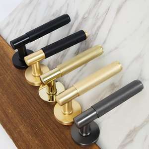 Poignées de <span class=keywords><strong>porte</strong></span> en alliage de zinc silencieuses et résistantes à l'usure, personnalisables par le fabricant d'équipement d'origine (OEM), pour portes intérieures et serrure à levier pour chambre à coucher - Product Image 3