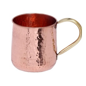 Tasse de mule de Moscou en cuivre pur martelé fabriquée en Inde quantité en vrac de haute qualité Vintage moderne exportation utilisation maison hôtel Restaurant - Product Image 3