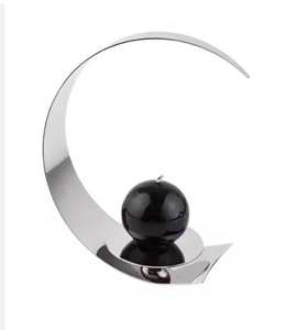 Lanterne ronde en fil métallique noir et doré de gros en Inde avec poignée Porte-bougie Lanterne pour l'éclairage et la décoration de fête - Product Image 2