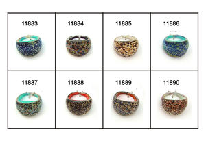 Cuentas de anillo de cristal multicolor con destellos dorados de primera calidad para la fabricación de joyas, cuentas de aspecto atractivo para la fabricación de pulseras - Product Image 3