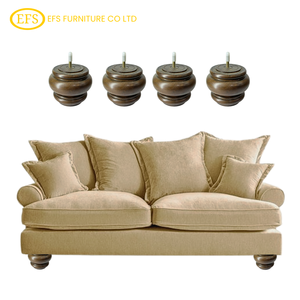 Ensemble de 4 pieds de canapé en bois massif solides et durables au design classique fabriqué au Viet Nam pour canapé et chaise - Product Image 1