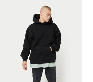 Sweat-shirt à capuche surdimensionné en laine pour homme, doublé, imprimé sur mesure, écologique, de haute qualité - Product Image 6