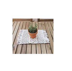 Decoración de mesa de calidad estándar, plato redondo, cáscara de maíz, manteles individuales bohemios, posavasos de macramé, manteles individuales de acabado Natural - Product Image 5