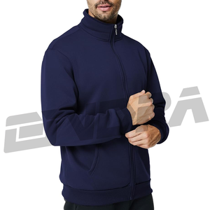 Sweat-shirt à fermeture éclair complète en molleton pour hommes design décontracté vêtements d'extérieur doux et chauds, parfaits pour un usage quotidien, style de rue, gym, voyage automne-hiver - Product Image 2