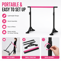 Barre de danse portable BNcompany pour studio à domicile, réglable, avec cadre métallique, écologique, capacité de 5 à 10 kg