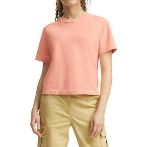 Camiseta personalizada de cuello redondo de algodón 100% para mujer, Top corto ajustado de peso pesado para invierno - Product Image 4