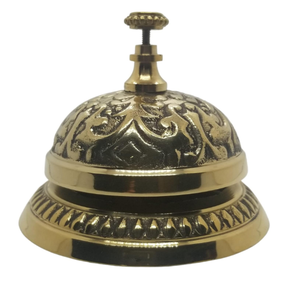 Sonnette de comptoir d'hôtel en laiton gravé, élégante et moderne, durable, fabriquée à la main pour les hôtels et les bureaux, fournisseur - Product Image 4