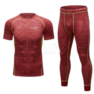 Combinaison de compression sportive active pour hommes, faible MOQ, pour la course à pied, l'entraînement en salle de sport et le soutien musculaire. - Product Image 2