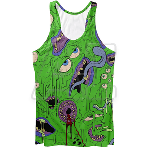 Men's Summer Sleeveless Workout <b>Vest</b> Quick Dry Polyester Gym Tank <b>Top</b> Badge Decoration Fashionable Loose Bodybuilding Design - Product Image 3