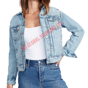 La chaqueta vaquera para mujer combinada con trajes en capas ofrece un borde de moda al tiempo que garantiza la calidez práctica en clima fresco - Product Image 1